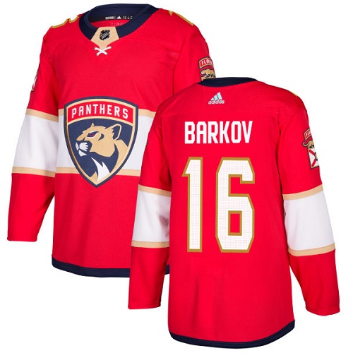 Adidas Men Florida Panthers #16 Aleksander Barkov Red Home Authentic Stitched NHL Jersey